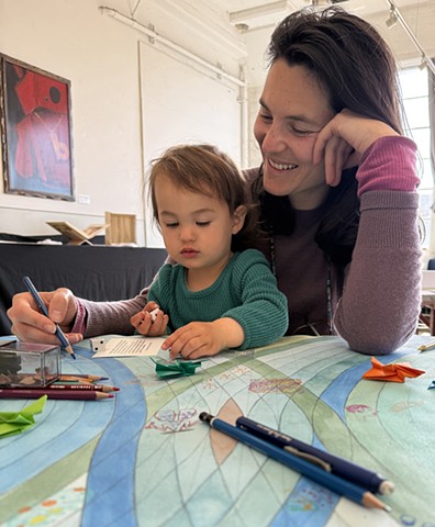 Installation view of Drawing Game #1 at 1890 Bryant Street Studios, San Francisco, CA