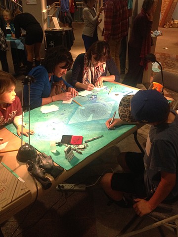 Performance view of Pen-do-Chronology #8, Santa Cruz Museum of Art & History