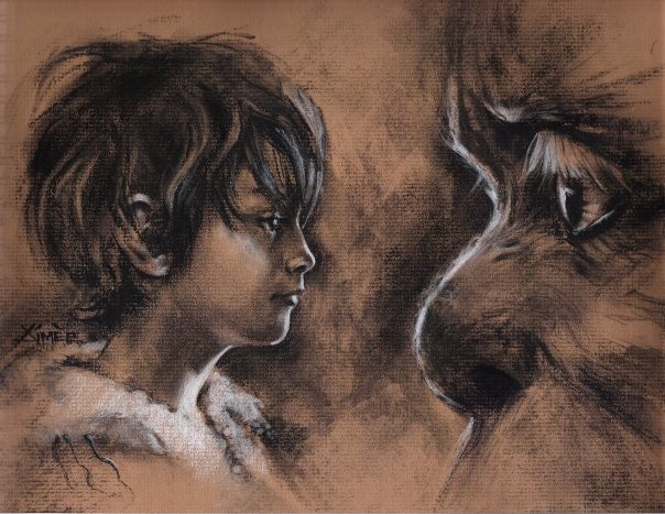 aimee kuester animal monster children book story where the wild things are max carol la charcoal pastel for sale drawing art artwork portrait