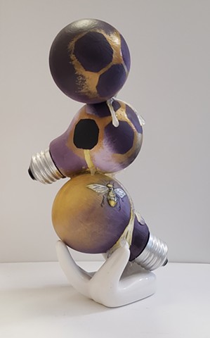 Painting on Alternative Surface (light bulbs)