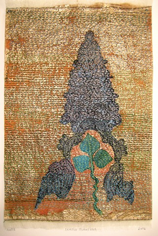 Collage, 22kt gold, mixed media, woman artist, Belfast, Maine artist