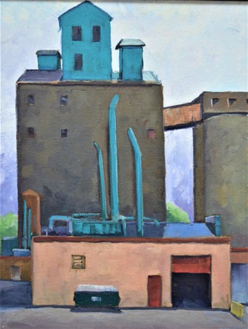 grain elevator painting