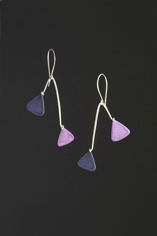 balancing triangle paper earrings