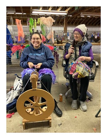 Hanna and Lois at Sheep to Shawl, 2024