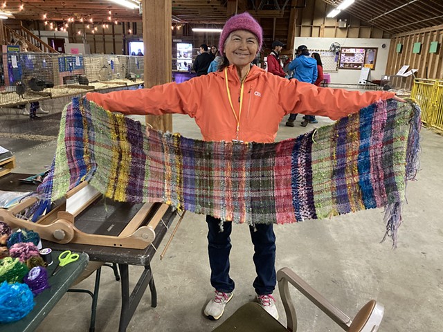 Moxie at Sheep to Shawl 2024