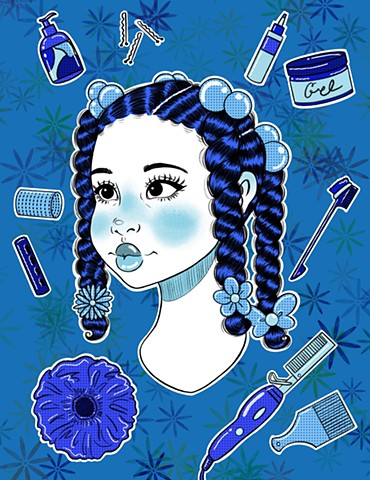 Blue-Bowed Beauty
