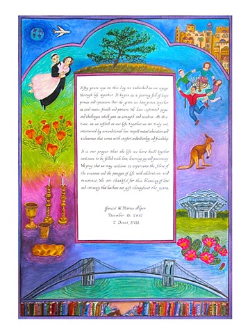 Brooklyn San Diego Custom Ketubah