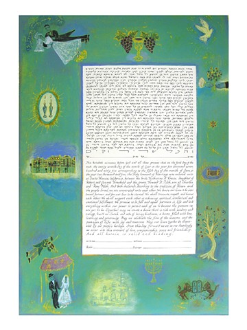 Santa Monica Custom Ketubah