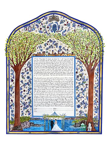 Jogasaki Florentine Custom Ketubah