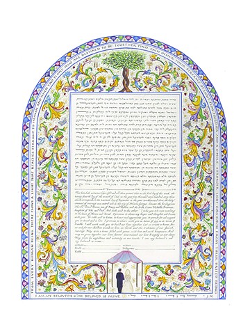 Pastel Florentine Custom Ketubah