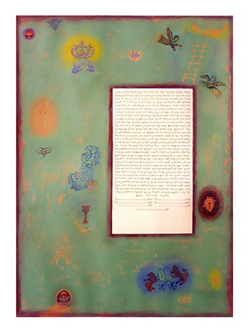 Jacobs Ladder Custom Ketubah