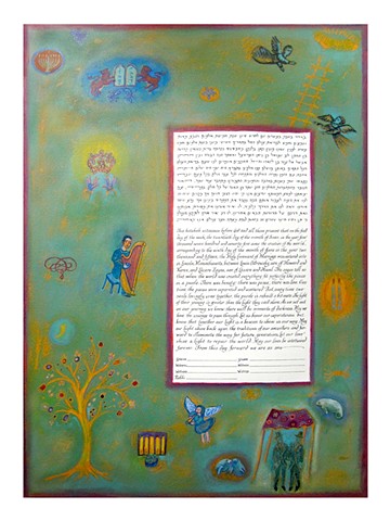 Manatees Custom Ketubah