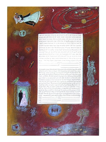 Planetary Custom Ketubah