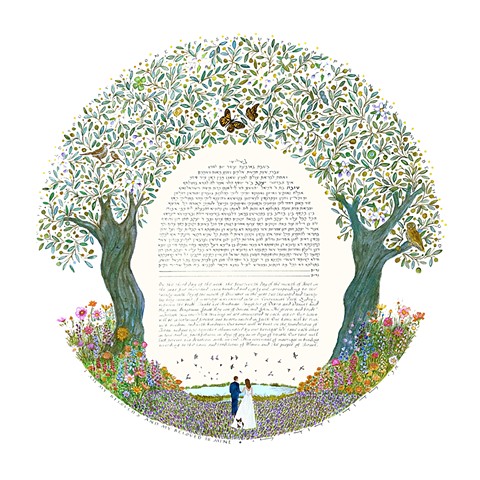 AUSTRALIA OLIVE TREES CUSTOM KETUBAH