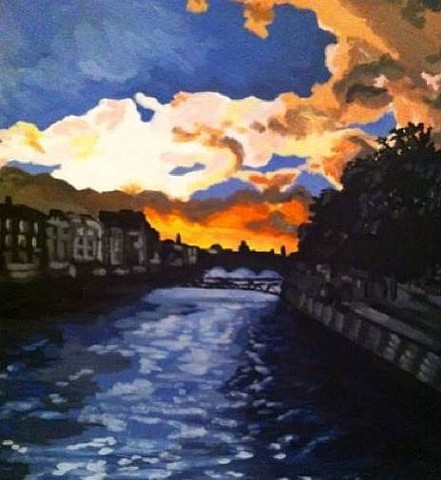 Dublin River Scene