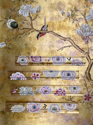 Mahjong Racks to match DeGournay wallpaper