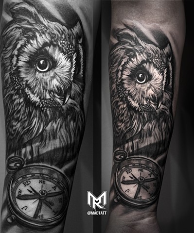 Owl and Custom compass