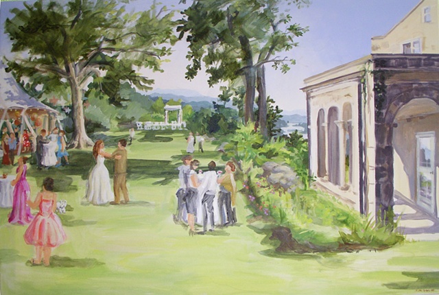 Final painting: Renee and Robert, completed the day after the wedding on site