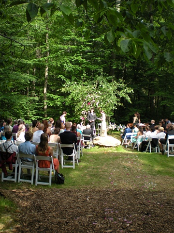 Damon and Sara's wedding reception at Catoctin Quaker Camp, MD