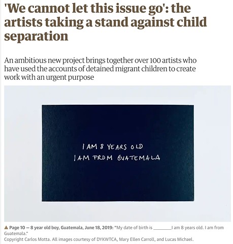 'We cannot let this issue go': the artists taking a stand against child separation