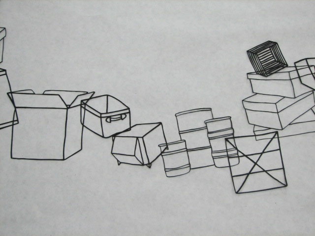 Boxes Landscape, detail 1