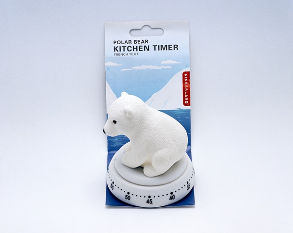 Readymade Object #7: Polar Bear Cub on Glacier Kitchen Timer © 2010 French Text