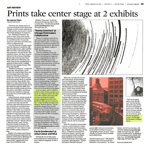Chicago Tribune Arts section -- Aug. 2010