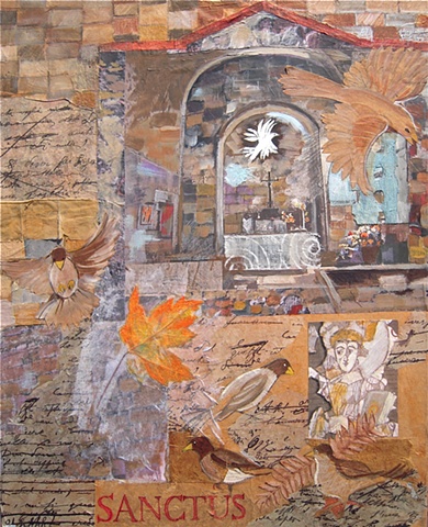 wintertime portrayal of the saint with birds