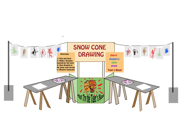 mock up snow cone stand