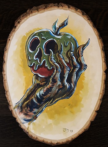 Painting of a poisoned apple