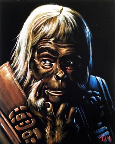 Portrait of Dr Zaius on Velvet