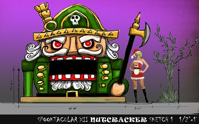 Evil Nutcracker design for Halloween Party