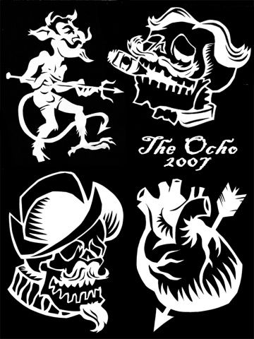 Designs for Halloween 2007 Stencil Prints