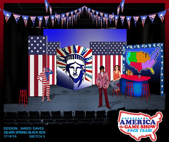 Set design for America the Game Show F*ck Yeah!