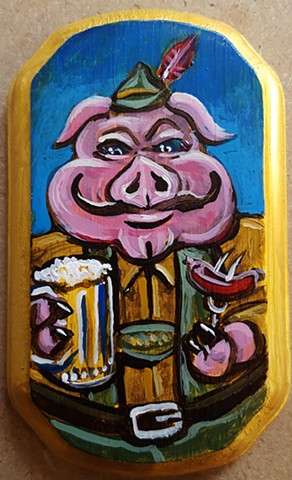 Painting of a Oktoberfest Pig