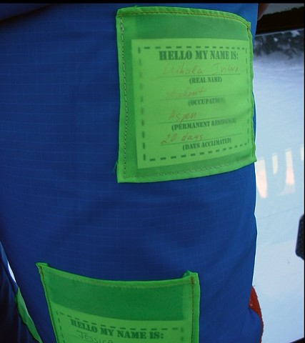 Acclimation Suit with pockets and reverse name tags 