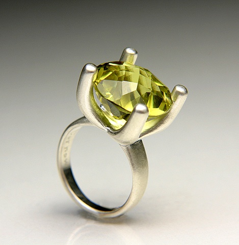 Annie Ring in Silver with Lemon Citrine