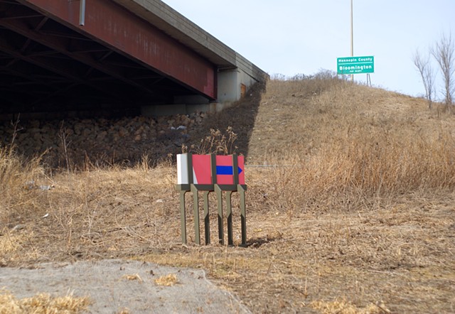 Installed at Minnesota River Bottoms, Bloomington Minnesota. March 15 2015