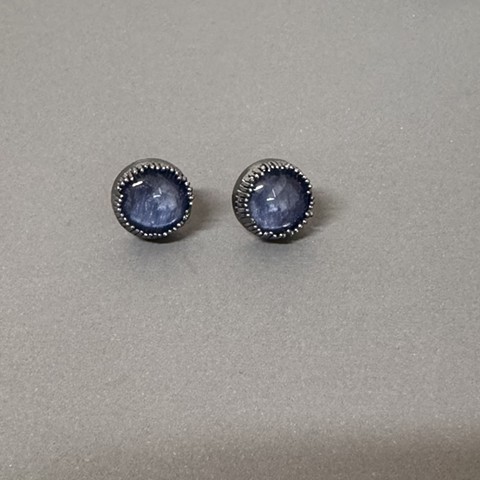 Kyanite fringe stud earrings