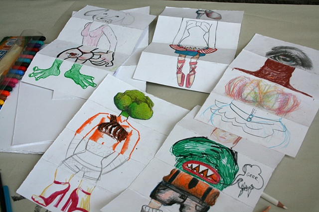 Exquisite corpse drawings