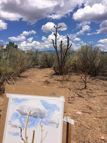 working en plein air in New Mexico