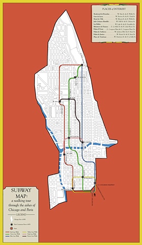 SUBWAY MAP: a walking tour through the ashes of paris & chicago