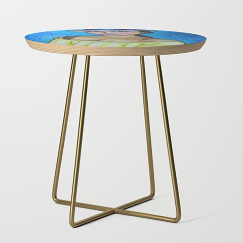 Yellow T Side Table