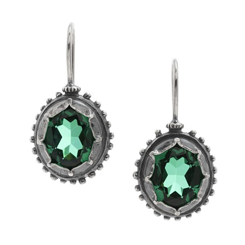 Emerald Georgian Earrings