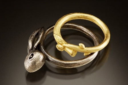 Rabbit in a Thicket Rings