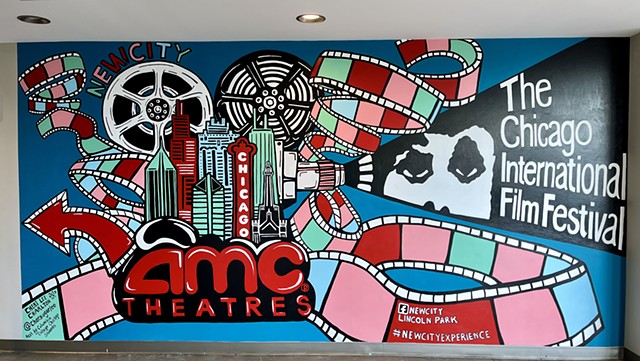 AMC Mural in tribute of the Chicago International Film Festival 