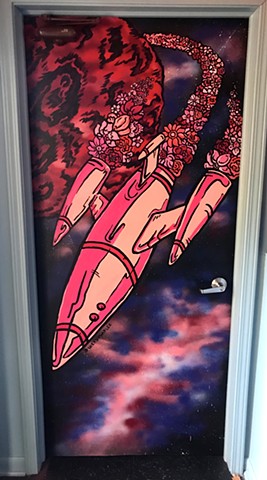 Pink Rocket Door Orbit Room Chicago 