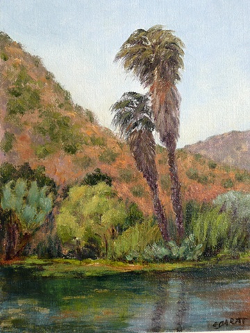 Palms and Pond, Pala Rey Ranch, San Diego County, CA