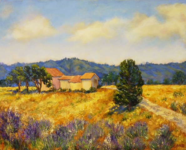 Provence, oil painting, landscape