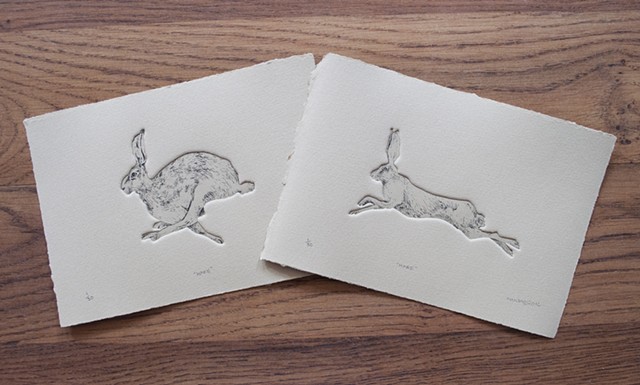 "Hare" single prints